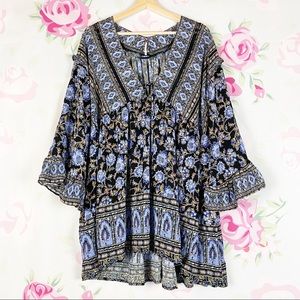 NEW Free People Moonlight Dance Tunic Blouse M